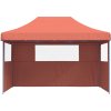 Skládací party stan pop-up se 3 bočními stěnami [4005019] (Barva burgundy (black frame))