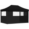 Skládací party stan pop-up se 3 bočními stěnami [4005019] (Barva burgundy (black frame))