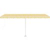 Ručně zatahovací markýza s LED světlem 500 x 350 cm [3069663] (Barva Žluto-bílá)