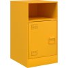 Noční stolek 34,5 x 39 x 62 cm ocel [841769] (Barva horčicově žlutá)