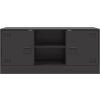 TV skříňka olivově 99 x 39 x 44 cm ocel [841687] (Barva Antracitová)