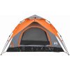 Kempingový stan kupole pro 3 osoby rychloupínací [4004179] (Barva Šedá a oranžová)