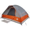 Kempingový stan kopule pro 2 osoby nepromokavý [94775] (Barva Šedá a oranžová)