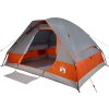 Kempingový stan kopule pro 2 osoby nepromokavý [94775] (Barva Šedá a oranžová)