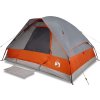 Kempingový stan kopule pro 2 osoby nepromokavý [94775] (Barva Šedá a oranžová)