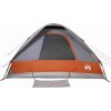 Kempingový stan kopule pro 2 osoby nepromokavý [94775] (Barva Šedá a oranžová)