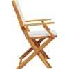 Skládací zahradní židle 8 ks textil a masivní dřevo [3214582] (Barva Taupe)