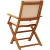 Skládací zahradní židle 8 ks textil a masivní dřevo [3214582] (Barva Taupe)