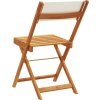 Skládací zahradní židle 4 ks textil a masivní dřevo [3214619] (Barva Béžová)