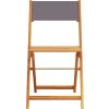 Skládací zahradní židle 8 ks textil a masivní dřevo [3214612] (Barva Krémová)