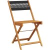 Skládací zahradní židle 6 ks masivní akáciové dřevo [3214602] (Barva Černá)