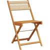 Skládací zahradní židle 6 ks masivní akáciové dřevo [3214602] (Barva Černá)