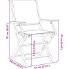 3dílný bistro set textil a masivní dřevo [3281800] (Barva Vzor listí)