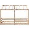 Dětská postel se střechou 80 x 200 cm masivní borové dřevo [847003] (Barva Přírodní)