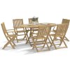 Skládací zahradní židle 6 ks 54x61x88 cm masivní akácie [3214230] (Barva Světle hnědá)