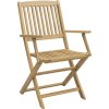 Skládací zahradní židle 8 ks 54x61x88 cm masivní akácie [3214231] (Barva Světle hnědá)