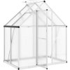 Skleník s podkladovým rámem 169x114x195 cm hliník [4005822] (Barva Stříbrná)