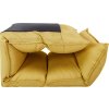Skládací lenoška na podlahu textil [325242] (Barva Žlutá)