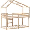 Patrová postel se střechou 75x190 cm borové dřevo [3282049] (Barva Přírodní)