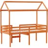 Patrová postel se střechou 75 x 190 cm masivní borovice [3282143] (Barva Voskově hnědá)