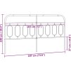 Kovové náhradní čelo postele 183 cm [377153] (Barva Černá)