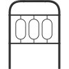 Kovové náhradní čelo postele 75 cm [377143] (Barva Černá)