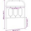 Kovové čelo postele 75 cm [377143] (Barva Černá)