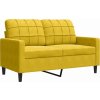 2místná pohovka 120 cm samet [4007620] (Barva Žlutá)