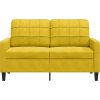 2místná pohovka 120 cm samet [4007620] (Barva Žlutá)