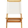 Zahradní židle 2 ks masivní akáciové dřevo a textil [367690] (Barva Krémová)