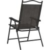 Skládací zahradní židle 8 ks melanž ocel a textilen [3157288] (Barva Šedá)