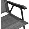 Skládací zahradní židle 2 ks melanž ocel a textilen [360200] (Barva Šedá)