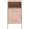 Noční stolek 36 x 39 x 68 cm ocel [843068] (Barva Růžová)