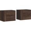 Nástěnné noční stolky 2 ks 40 x 30 x 35 cm [848338] (Barva Hnědý dub)
