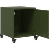 Noční stolek 36 x 39 x 43,5 cm ocel [846622] (Barva Zelená)
