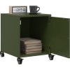 Noční stolek 36 x 39 x 43,5 cm ocel [846622] (Barva Zelená)
