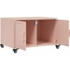 Konferenční stolek olivově 68 x 50 x 43,5 cm ocel [846687] (Barva Růžová)
