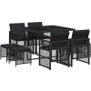 9dílný zahradní jídelní set s poduškami polyratan [3210779] (Barva Světle šedá)