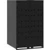 Box na 2 popelnice 138 x 79 x 117 cm ocel [3279977] (Barva Černá)