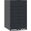 Box na 2 popelnice 138 x 79 x 117 cm ocel [3279977] (Barva Černá)