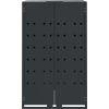 Box na 2 popelnice 138 x 79 x 117 cm ocel [3279977] (Barva Černá)