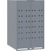 Box na 2 popelnice 138 x 79 x 117 cm ocel [3279977] (Barva Černá)