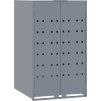 Box na 5 popelnic 345 x 79 x 117 cm ocel [3279980] (Barva Černá)