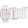 Box na 5 popelnic 345 x 79 x 117 cm ocel [3279980] (Barva Černá)