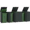 Box na 5 popelnic 345 x 79 x 117 cm ocel [3279980] (Barva Černá)