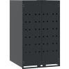 Box na 5 popelnic 345 x 79 x 117 cm ocel [3279980] (Barva Černá)