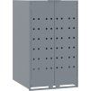 Box na 3 popelnice 207 x 79 x 117 cm ocel [3279988] (Barva Šedá)