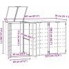 Box na 3 popelnice 207 x 79 x 117 cm ocel [3279988] (Barva Šedá)