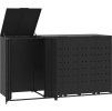 Box na 3 popelnice 207 x 79 x 117 cm ocel [3279988] (Barva Šedá)