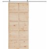 Posuvné dveře 90 x 208 cm masivní borové dřevo [850641] (Barva Přírodní)